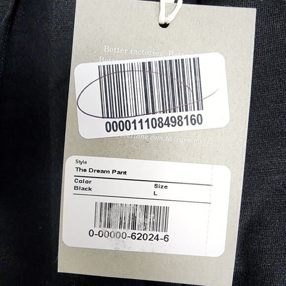 Everlane Black The Dream Pant L NWT Knit Tapered Trouser Work Travel Jogger - Picture 7 of 10